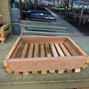 Cachepot de madeira de canoa grande