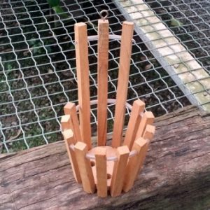 Cachepot de madeira (14 cm de boca) - parede