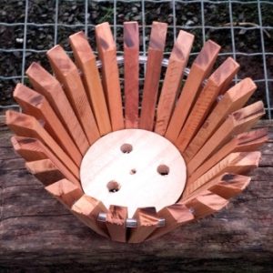 Cachepot de madeira grande (19 cm de boca)