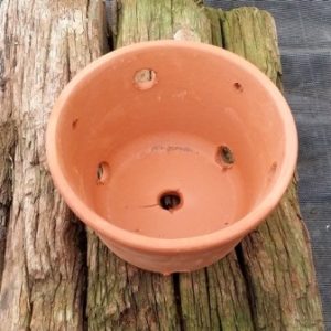 Vaso de barro cônico (16 cm de boca x 9 cm de altura)