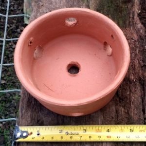 Vaso de barro reto baixo (11,5 cm de boca x 5,5 cm de altura)