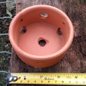 Vaso de barro reto ( 9 cm de boca x 4,5 cm de altura)