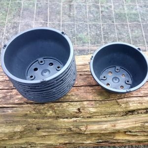 Vaso de plástico preto - cuia (13 cm de boca x 7 cm de altura) - kit com 10