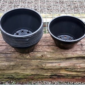 Vaso de plástico preto - cuia (17 cm de boca x 9,5 cm de altura) - kit com 10